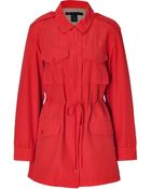 Marc By Marc Jacobs Flame Scarlet Brice Coat with Zip - Lyst