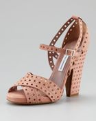 Tabitha Simmons Fillippa Perforated Platform Sandal - Lyst