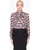 Suno Cloud Tie Neck Blouse - Lyst