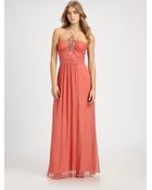 Aidan Mattox Chiffon Gown - Lyst