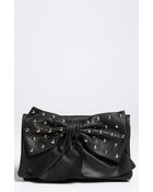 RED Valentino Studded Bow Clutch - Lyst