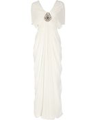 Temperley London Long Selena Embellished Silk Gown - Lyst