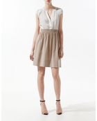 Zara Combined Blouse Dress - Lyst