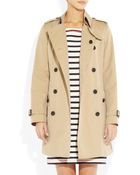 Burberry Cotton-gabardine Trench Coat - Lyst