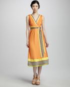 Catherine Malandrino Tie-waist Midi Dress - Lyst