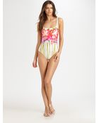 Gottex Onepiece Lotus Tank Swimsuit - Lyst