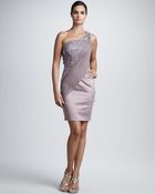 Julian Joyce By Mandalay One-shoulder Beaded Lace Dress - Lyst