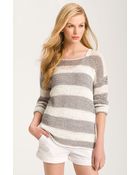 Kensie Open Stitch Stripe Sweater - Lyst