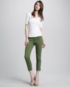 Paige Kylie Zipankle Cropped Jeans - Lyst
