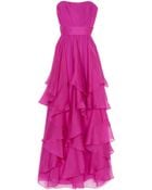 Notte By Marchesa Strapless Chiffon Gown - Lyst