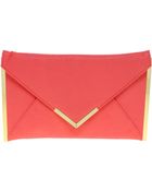 Asos Metal Bar Detail Envelope Clutch - Lyst