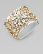 Vionnet Crystal Accented Cuff Bracelet - Lyst
