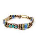 Vanessa Mooney Small Moonshield Bracelet Blue - Lyst