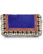 Matthew Williamson Embellished Fringed Suede Clutch - Lyst