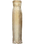 Oscar de la Renta Pleated Silkblend Lamé Gown - Lyst