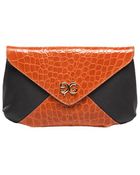 Alexandra De Curtis Sabrina Clutch - Grey/Orange - Lyst