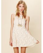 Free People Sleeveless Miles Of Lace Dress - Lyst