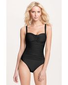 La Blanca Ruched One Piece Swimsuit - Lyst