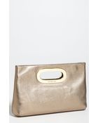 MICHAEL Michael Kors Berkley Metallic Clutch - Lyst