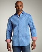Robert Graham Jacquard Stripe Sport Shirt - Lyst