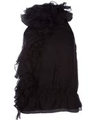 Ralph Lauren Blue Label Ruffle Detail Top - Lyst