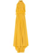 Elie Saab Silk Lng Drs Wiv Bow Neck 16 - Lyst