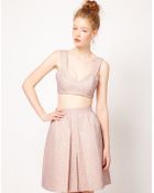ASOS Collection Asos Bra Top with Jacquard - Lyst