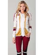 Alexander Wang Athletic Patchwork Cardigan - Lyst