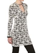 MSGM Macrame Lace Cotton Jersey Dress - Lyst