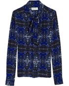 A.L.C. Izzie Batik Silk Blouse - Lyst