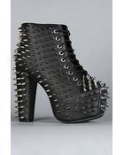 Jeffrey Campbell The Spike Lita Shoe in Black and Silver - Lyst
