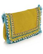 Matthew Williamson Embroidered Suede Clutch - Lyst