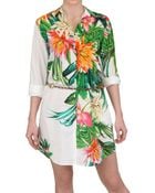 MSGM Printed Cotton Poplin Dress - Lyst