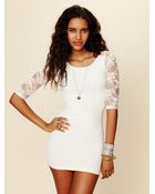 Free People Open Back Lace Tunic - Lyst