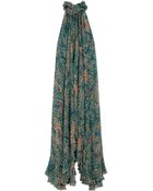Saloni Iris Chiffon Print Maxi Detco - Lyst