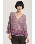Joie Sadira Print Sheer Silk Top - Lyst