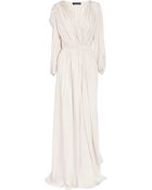 Amanda Wakeley Draped Silksatin Gown - Lyst