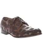 Dolce & Gabbana Check Perforated Shoe - Lyst