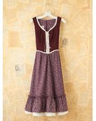 Free People Vintage Maroon Gunne Sax Dress - Lyst