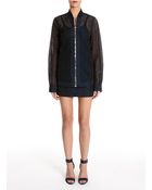 Alexander Wang Hexagon Mesh Laser Cut Bomber - Lyst