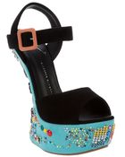 Giuseppe Zanotti Concave Wedge Sandal - Lyst
