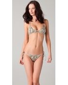 Chloé Snake Print String Bikini - Lyst