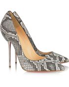 Christian Louboutin Lipsinka 120 Pinheeled Python Pumps - Lyst