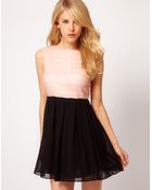 TFNC Tfnc Babydoll Dress with Sequin Bodice - Lyst