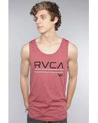 RVCA The Rvca Distressed Tank in Red Grease - Lyst