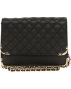 Asos Quilted Metal Corner Cross Body Bag - Lyst