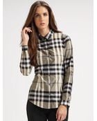 Burberry Checked Shirt - Lyst