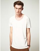 Scotch & Soda Scoop Neck Tshirt - Lyst