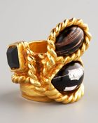 Saint Laurent Threestone Arty Ring - Lyst