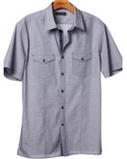 Banana Republic Shortsleeve Solid Utility Shirt - Lyst